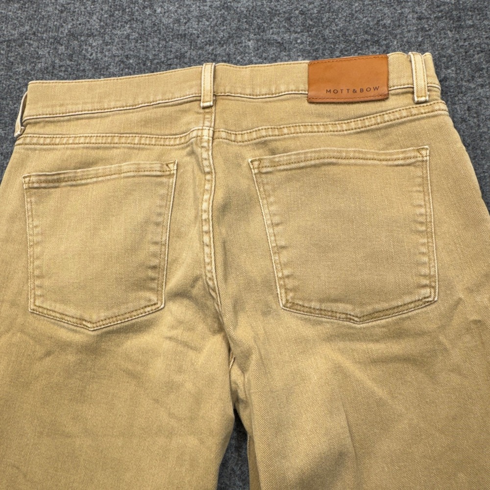 Mott & Bow Straight Leg Jeans Mens 32x30 Khaki Mercer Stretch Boho Academia
